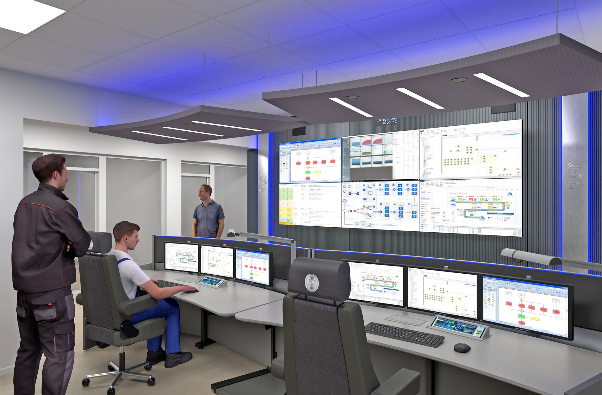 Operations control room with multi-screen FCX platform