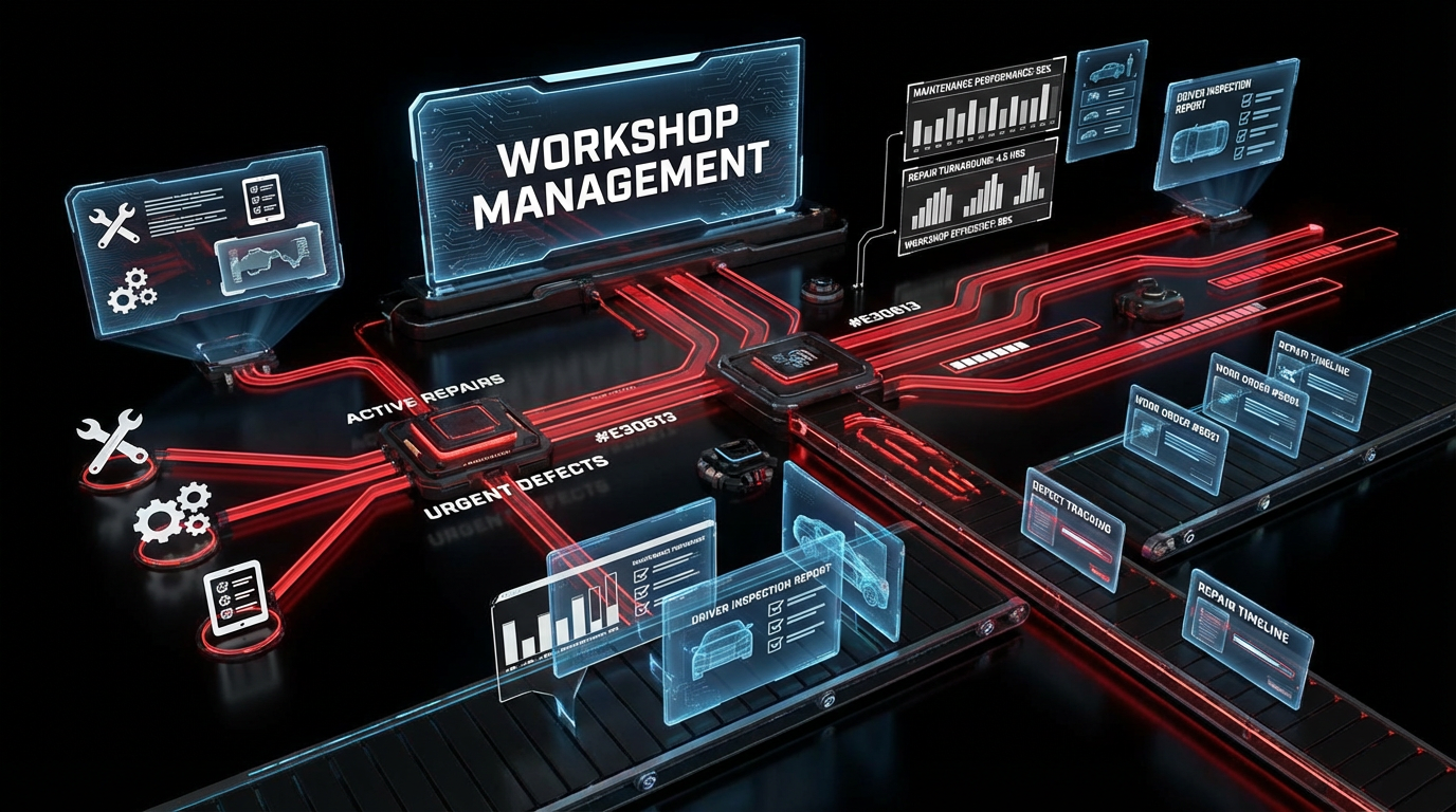 Workshop management performance dashboard